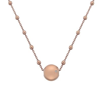 Rose Gold Plated Globe Necklace